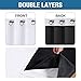 100% Blackout Curtains for Bedroom 63 Inches Long Thermal Insulated Lined Curtains for Living Room Double Layer Full Light Blocking Energy Saving Grommet Drapes Draperies, 2 Panels, White