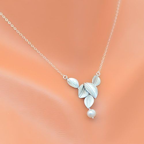delicate leave personalized necklace, everyday wear or wedding gift set, bridemaids necklace giftset