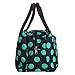 ZXKE Dots Print Style Women Handbags Lunch Bag Tote (Green dots blue)