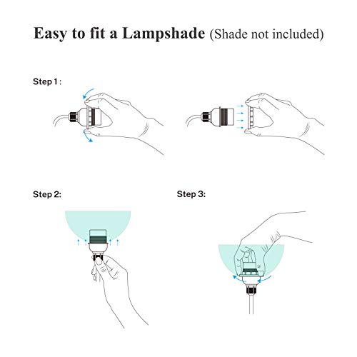 FIRMERST Outdoor Pendant Light Fitting with Plug, E27 Lamp holder 4.5m Rubber Cable IP44