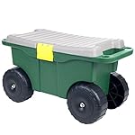 Pure Garden 75-MJ2011 20" Plastic Garden Storage Cart & Scooter