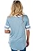 Coutgo Woman's Sexy Round Neck Solid Shirt Tops Rugby Tee