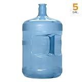 5 Gallon PC Plastic Crown Cap Water Bottle Container Reusable Jug
