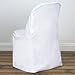 BalsaCircle 10 pcs White Polyester Folding Chair Covers Linens for Wedding Reception Party Supplies Decorations