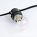Novelty Lights 37.5 Feet Heavy Duty Light String with 25 in-Line E26 Sockets, Black Wire PVC Commercial Grade Stringer, 18