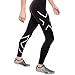 2XU Women's Hyoptik Mid-Rise Thermal Compression Tights, Black/Silver Reflective, Small