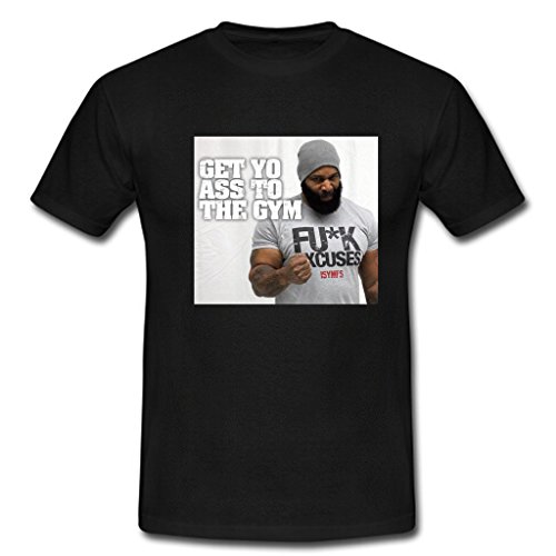 Yolo CT FLETCHER Get yo Ass To The GYM Men's Basic Cotton Fitted Tee Funny Tee