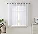 HLC.ME White Sheer Curtains 63 inches Long - 2 Panels Semi Sheer Curtains Window Treatment Grommet Voile Panels for Living Room, Bedroom, & Kids Room (54