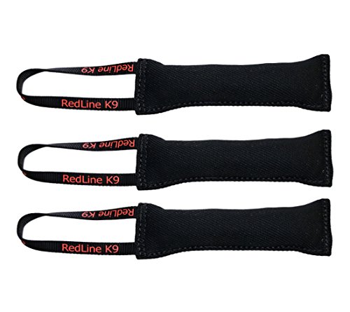 Bundle of 3 RedLine K9 Bite Suit Tug Toys (3 inch x 10 inch) 1 Handle