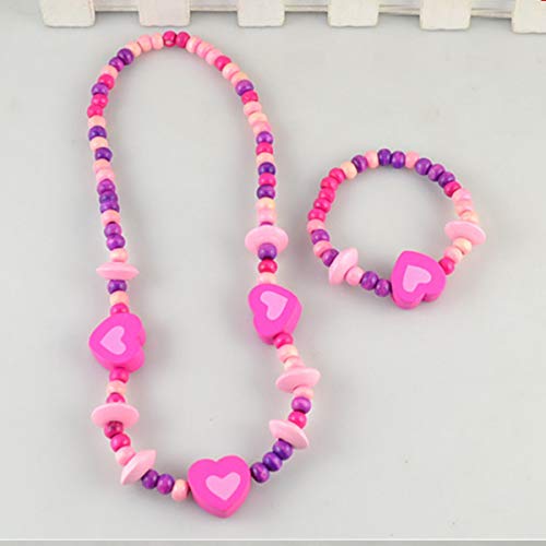 IDOXE Princess Princess Dress Up Necklace Bracelet Elena Pink Jewelry Value Set Toy Playset Party Favor Pretend Play Birthday