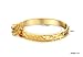 OPK Jewelry Fashion Gold Plated Children's Bangle Heart and Bell Pendant Cuff Bracelets (gold bracelet for baby)