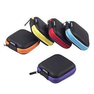 Amazon.com: Coolsell [5-Pack] Square Carrying Cases for Cellphone Earphone Headset Earbuds Pouch