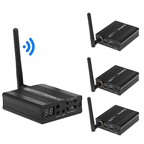 Festnight TP-Wireless TP-WT02 2.4GHz Digital Wireless HDCD Audio Adapter Music Sound Transmitter Receiver for Power Amplifier Speaker