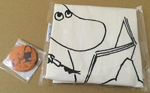 Tove Jansson Exhibition limited Moomin eco bag Moomin Papa & Snufkin + cans badge live with the small became Moomin set 100th anniversary Tove Exhibition Moomin MOOMIN Goods Cotton bag Papa