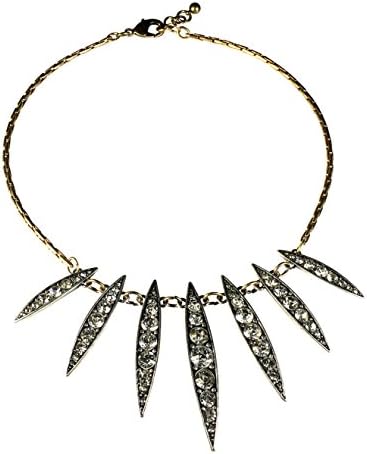 Kali Collection Elegant Leaves Statement Party Necklace