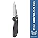 Benchmade - Mini Griptilian 556 EDC Manual Open Folding Knife Made in USA, Drop-Point Blade, Plain Edge, Satin Finish, Black Handle