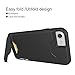 iPhone 7 Case, Moonmini Shockproof Slim Fit Dual Layer Protection Card Slot Holder Hybrid Cover with Kickstand for iPhone 7 (2016) - Black