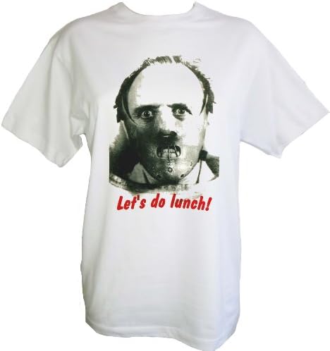 Hannibal Lecter Silence of the Lambs 'Let's do lunch!' Classic Tshirt (XLarge)