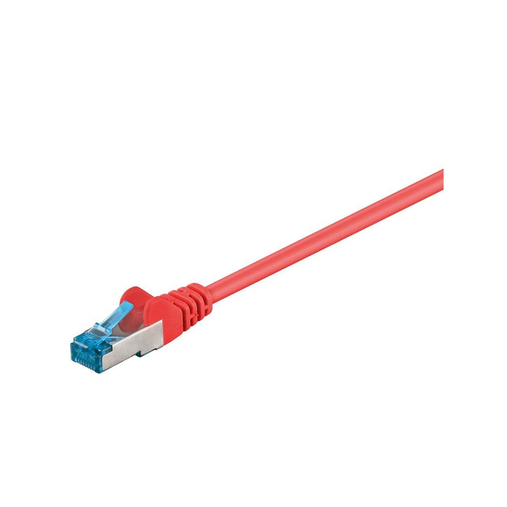 Goobay 93684 CAT 6a Patch Cable, S/FTP PiMF, Red, 1m Length