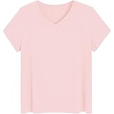 Latuza Women's Petite Tops Bamboo Viscose Pajama Sleep Shirt Petite Size