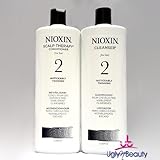 Nioxin System 2 Cleanser & Scalp Therapy for Fine Thinning Hair Duo 33.8 oz
