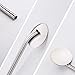 Drinking Spoon Straws, Elegant life Reusable Japan Metal Stainless Steel Drinking Straw with Spoon, Food-Grade Long Spoons Set of 12 with 2 Cleaning Brushes, Use for Home Café Restaurant, 8 Inch