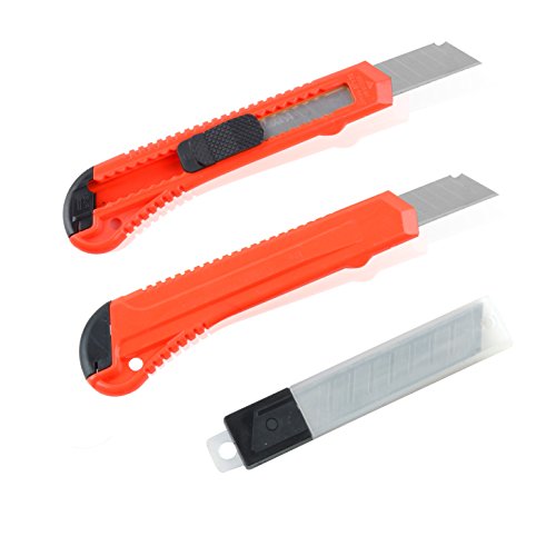 eZthings Heavy Duty Art Knife Plus 15 Blades for Cutting Crafts and Raw Materials (Utility Knife + Blades)