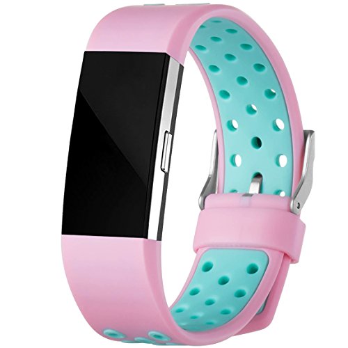 For Fitbit Charge 2 Bands, Maledan Replacement Accessory Sport Bands With Air Holes for Fitbit Charge 2 HR, Large