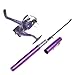 Docooler Fishing Rod Mini Fishing Pole Retractable Pocket Pen with Fishing Reel and Fishing Line (Purple,)