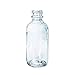 (Pack of 12) 2 oz. Clear Boston Round with Black Glass Dropper