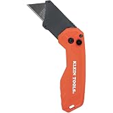 Klein Tools 44307 FLICKBLADE Folding Utility Knife, Subcompact Design with Quick-Change Triple-Ground Carbon Steel Blade, Dual Locking Positions, and Pocket Clip