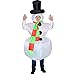 Wecloth Christmas Inflatable Snowman Cosplay Costume Party Fancy Dress Blow Up Body Suit Jumpsuit (Adult)