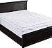 puredown® Premium White Goose Overfilled Bed Topper 100% Cotton Fabric Mattress Pad, King, Alternative and Feather