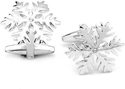 Hosaire cufflinks, shirt cufflinks, fashion, snowflake shape stud earrings (1 pair)
