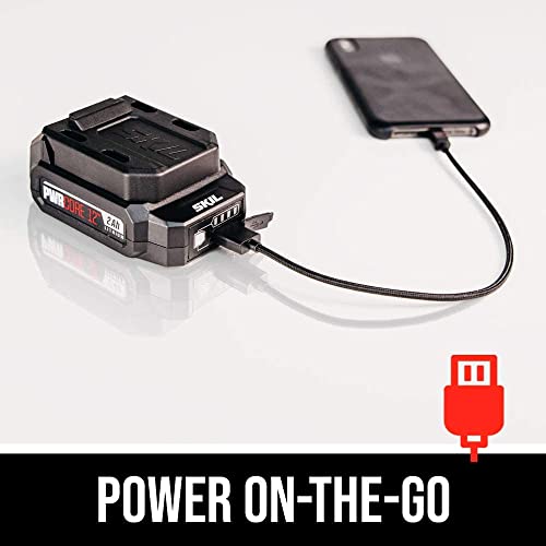 2-Pack 12V 6.0Ah Replacement Battery For Skil PWRcore 12 Tools - Compatible With BY519801, BY500101 Models