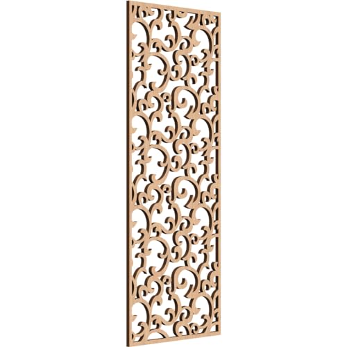 Wheatland Decorative Pierced Fretwork Wood Wall Panels, 15 3/8"W x 39 3/8"H x 3…