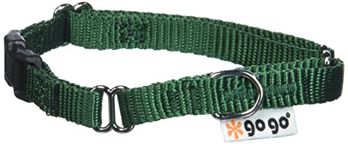 GoGo Pet Products GoGo 3/8-Inch Martingale Dog Collar, X-Small, Hunter Green