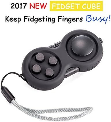 Fidget Pad,Cube Pad Toy New Design Game Handle Shape Anti-Anxiety with 9 Sides Hand Shank Fidget Pad Toys or Adult and Kids