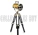 collectiblesBuy Marine Antique Tripod Table Lamp – Vintage Nickel Finish Searchlight with Wooden Base, LED Spotlight Desk Lamp for Home Office Decor