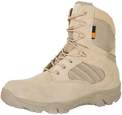 Ifantasy Men’s Military Tactical Boots Waterproof Hiking Combat Boots Army Comp Toe Side Zip Work Boots