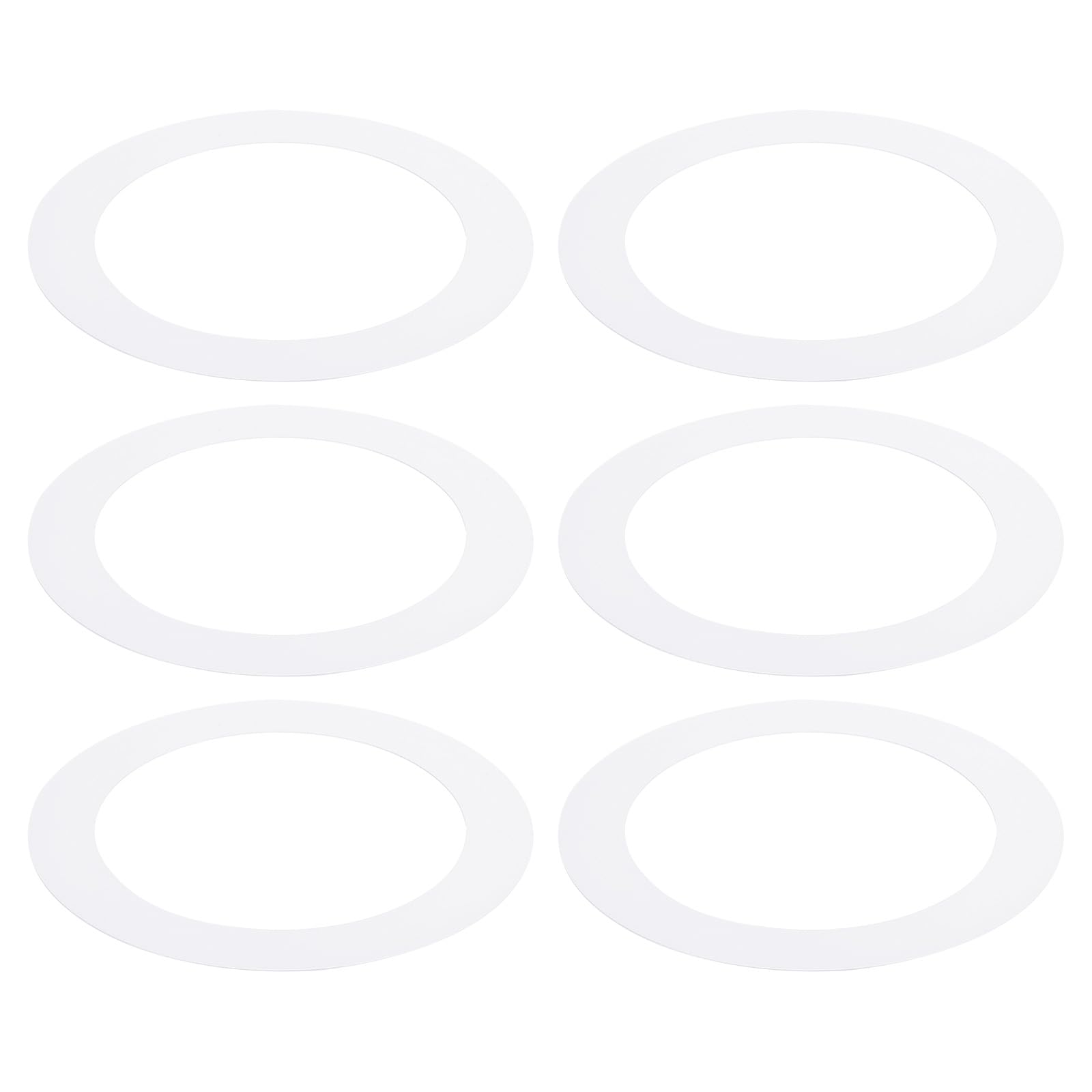 PATIKIL Goof Rings for 6-8" Inch Recessed Can Lighting Down Light, 6 Pcs Metal Goof Trim Rings Cover, Outer Diameter 8.62-inch, Inner Diameter 6.25-inch, Matte Finish White，Flush Mount