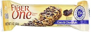 Image of Fiber One Chewy Bars, Oats and Chocolate, 36-1.4oz Bars
