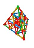 Magzion 24 piece magnetic building set containing 14 magnetic rods and 10 combo rods offered exclusively by MAGZ. No Loose Balls!!!