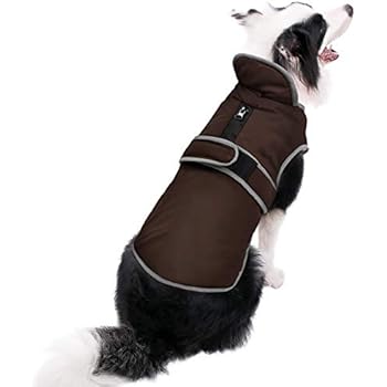 MIGOHI Reflective Waterproof Windproof Dog Coat Cold Weather Warm Dog Jacket Reversible Stormguard Winter Dog Vest for Small Medium Large Dogs (Brown, XS)