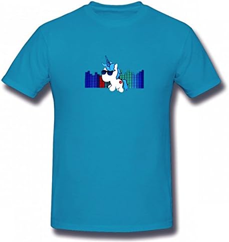 XNDHWD Sound Activated Light Up Rave Horse Tshirt Printed Cotton T-Shirts Tops Logo Authentic Men's Tee Spider Baby Blue
