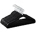 World Pride Thin Non-Slip Velvet Clothes Hanger, Pack of 100, Black