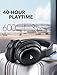 ABLEGRID QuietOdio 10 Active Noise Cancelling Headphones, Bluetooth 5.0 Over Ear Wireless Headphones with Deep Bass Mic/Apt-X, Soft Protein Earpads, 40H Playtime for Travel/Work/TV/PC/Cellphonesthumb 1