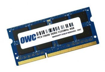 OWC - 4GB OWC Memory Upgrade Module - PC10600 DDR3 1333MHz SO-DIMM for 2011 MacBook Pro, Mid 2010/2011 21.5" & 27" iMac models, 2011 Mac mini
