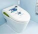 Mziart Cartoon Toilet Lid Cover Stickers For Kids, Waterproof & Removable Stickers for Restroom wall decals - Cute Spray Whale