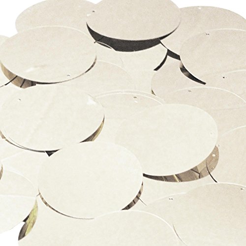 Silver Shiny Metallic Round 1.5